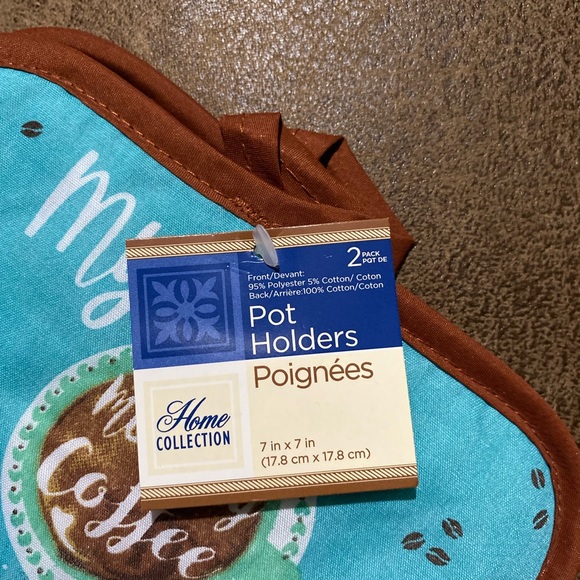 Home Collection 5 Piece Oven Mitt Pot Holders Dish Cloths Kitchen Bundle (New) - Picture 10 of 13